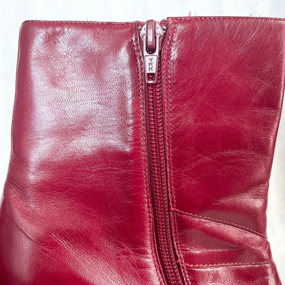 Ann Marino Red Heeled Boots - Picture 5 of 7